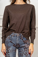 modella indossando Maglia Aster Lurex colore