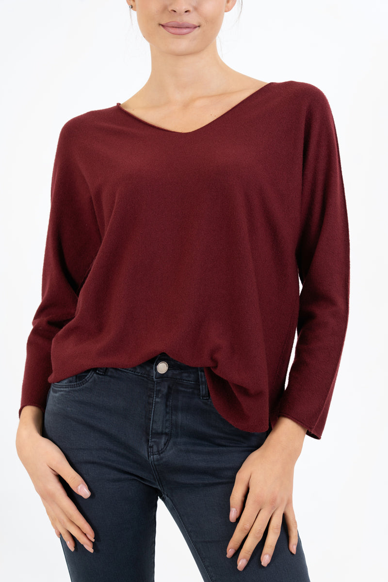 Maglia SoftVibe in misto viscosa scollo a V