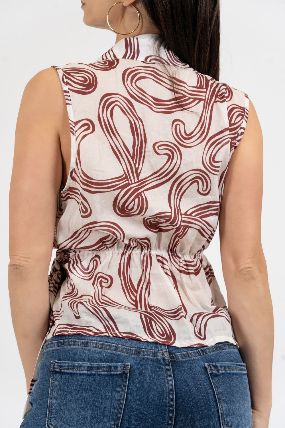 Camicia portafoglio in cotone fantasia Onde Grafiche.