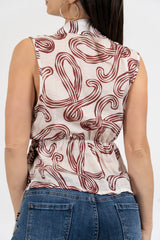 Camicia portafoglio in cotone fantasia Onde Grafiche.