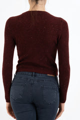 Maglia GlimmerCut con oblò e micro paillettes