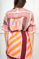 Camicia Nomade in tencel velato a fantasia