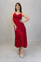 Abito con balze e fascia elastica