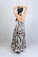 Abito lungo Savannah Jungle in cotone