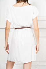 Abito midi over in Tencel con cintura regolabile