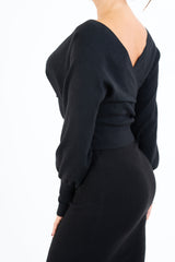 Maglia SoftCross incrociata in viscosa elasticizzata