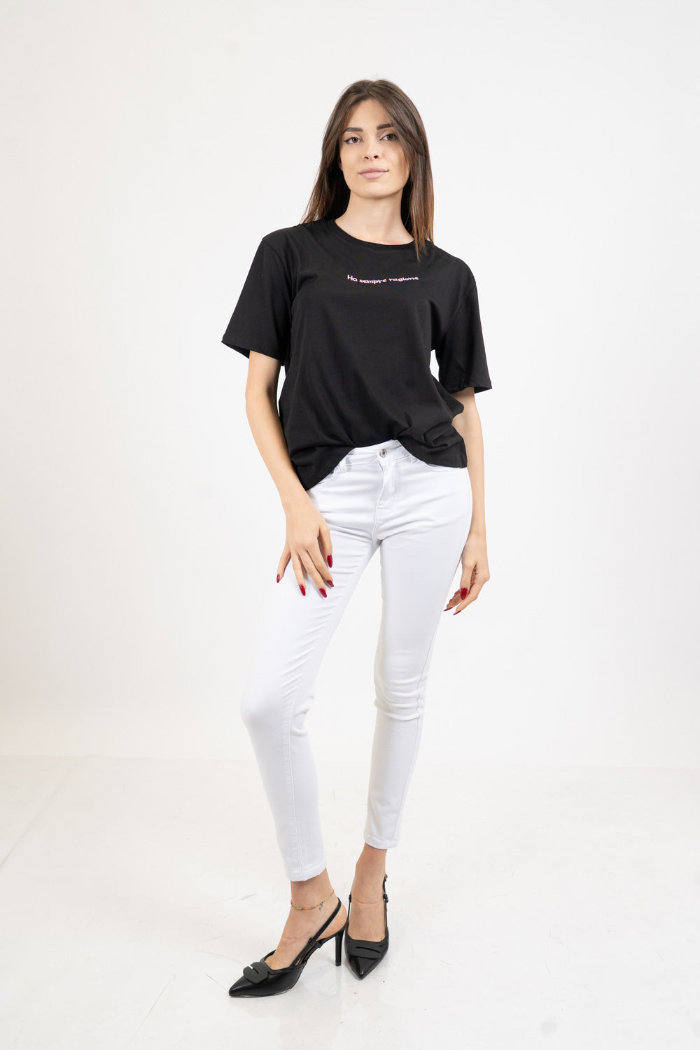 T-shirt scritta cotone “Ho sempre ragione”.