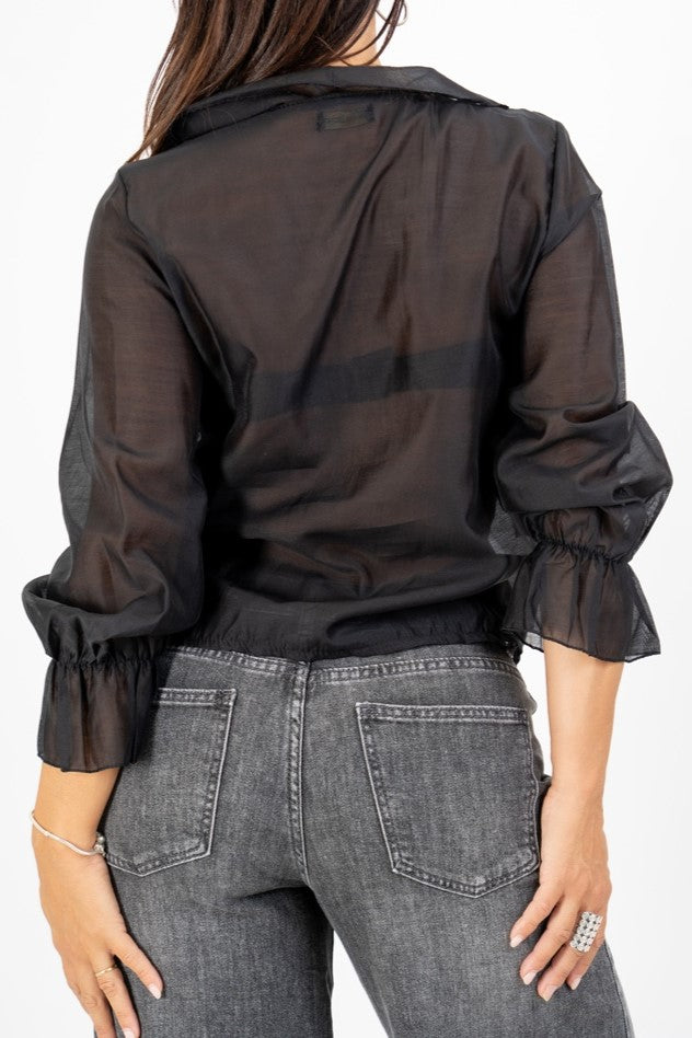 Blusa Tencel Ruffle.