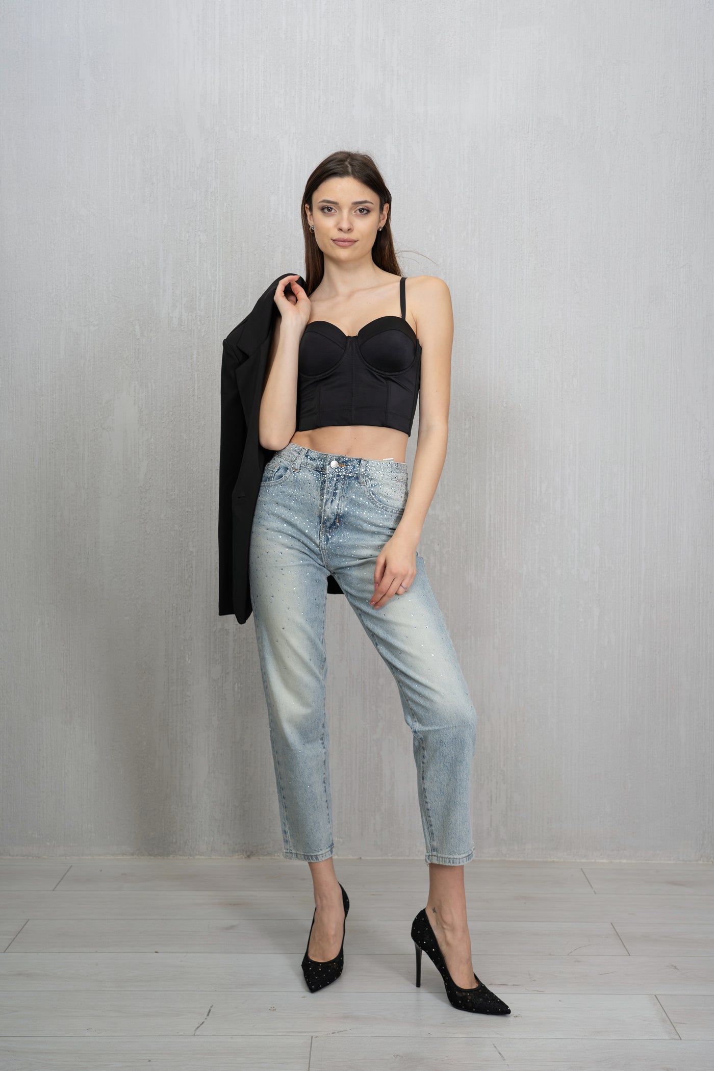 Jeans Regular con Punti Luce