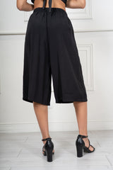 Pantalone Midi in Misto Viscosa con Fusciacca Charm