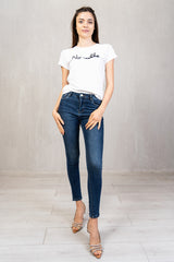 T-shirt in cotone con scritta No Vabbé