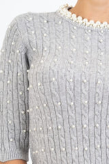 Maglia Chic a Trecce con Perle
