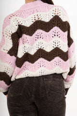 Cardigan HeartWave in maglia tipo uncinetto