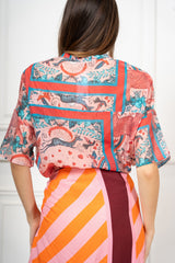 Camicia Eden in tencel velato a fantasia