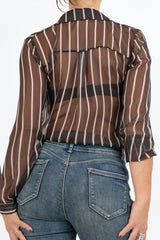 Camicia Rigata Sheer Glam