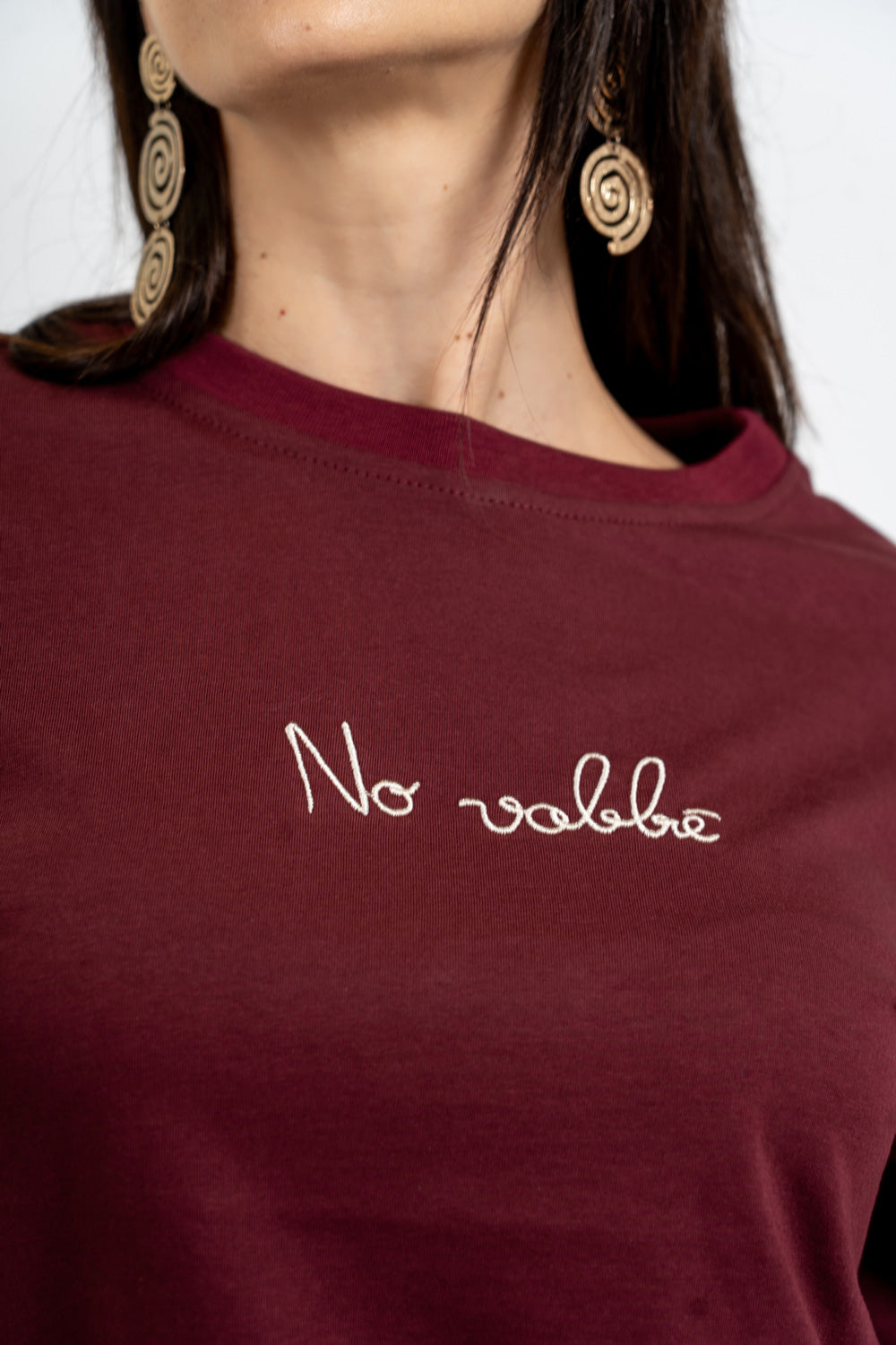 T-shirt scritta cotone “No Vabbè”