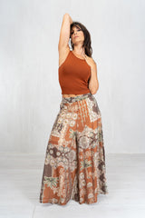 Pantalone Oriental Garden in tencel velato