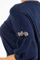 Maglia Balloon Chic con spilla gioiello