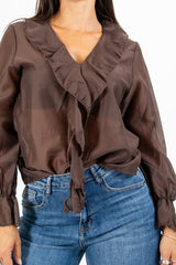 Blusa Tencel Ruffle