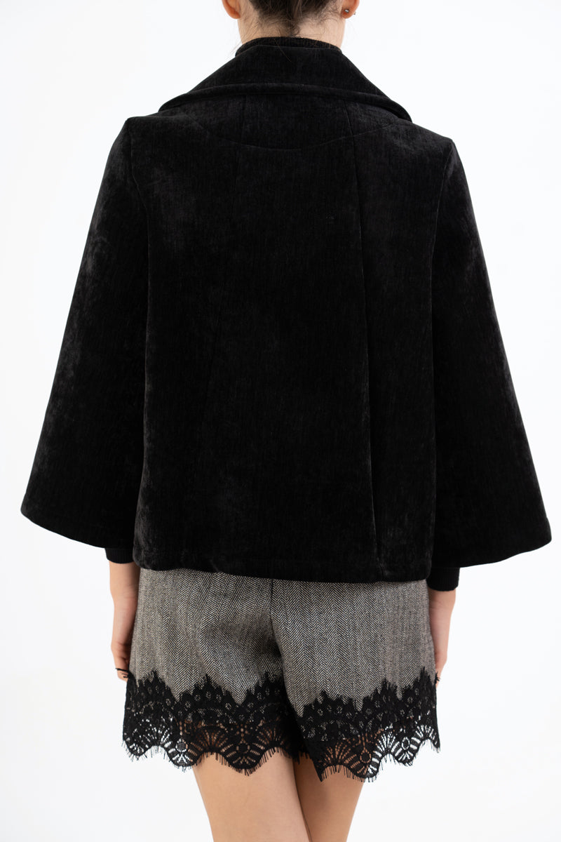 Cappottino VelvetShell corto doppio petto