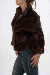 Pellicciotto Soft Stripes con zip dorata