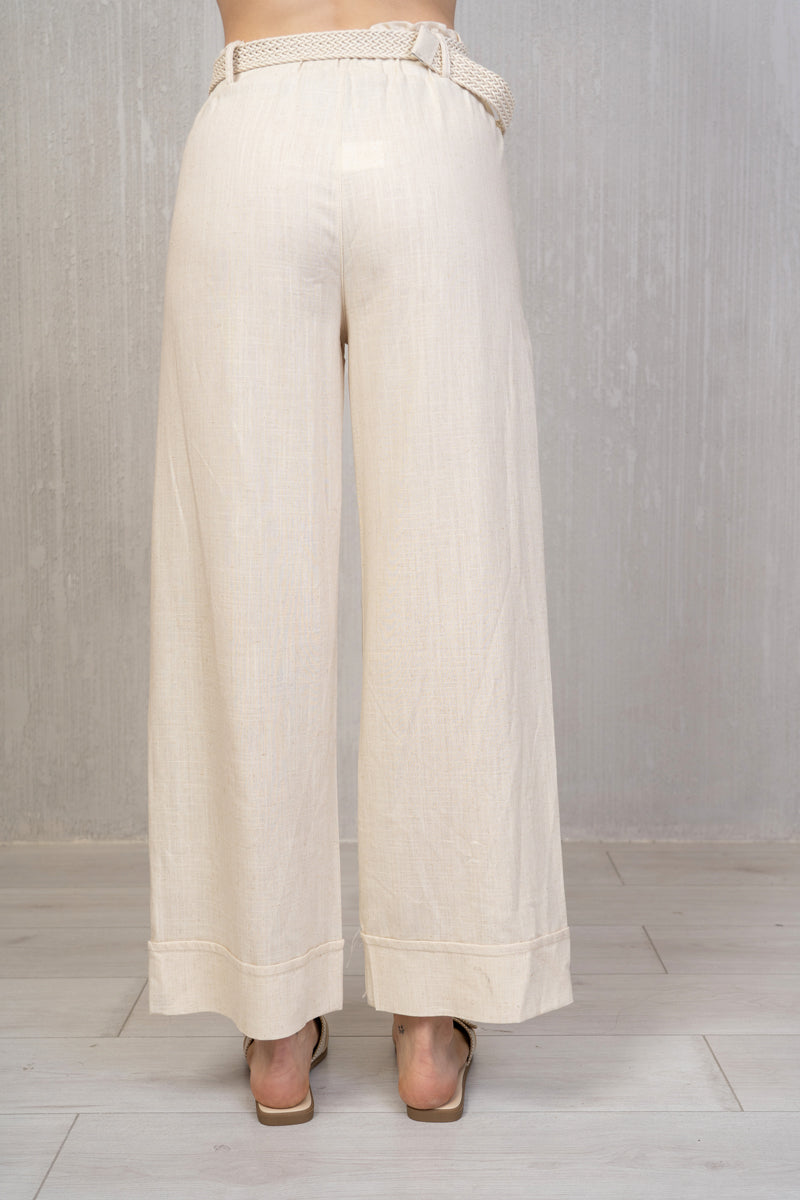 Pantalone Lino con Cintura