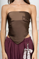 Top a fascia effetto raso con nodo