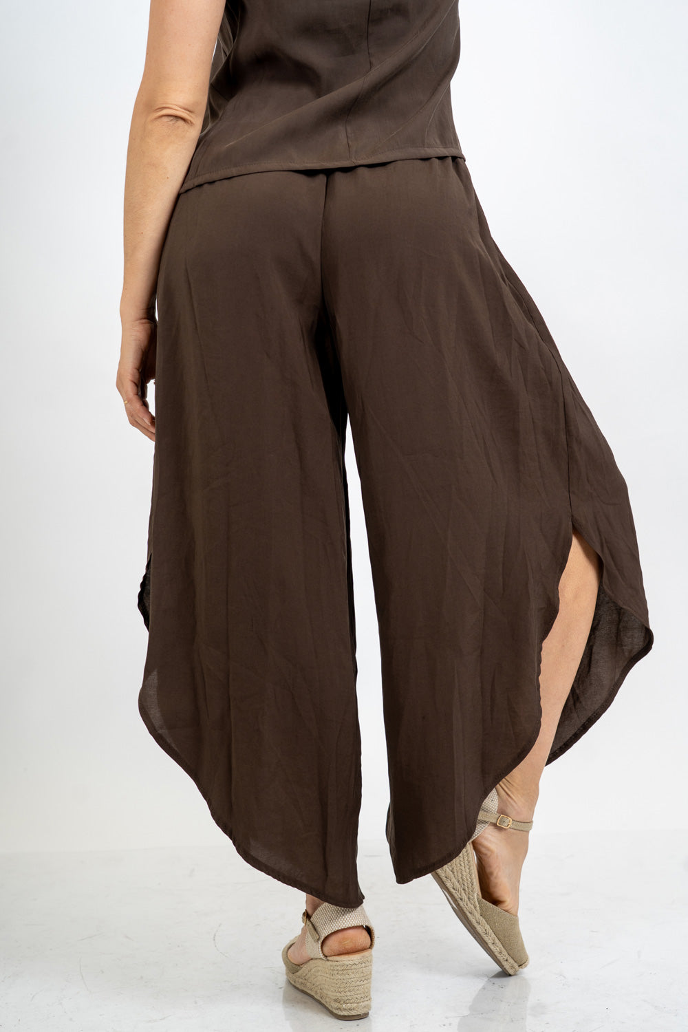 Pantalone ampio fluido in misto viscosa