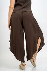 Pantalone ampio fluido in misto viscosa