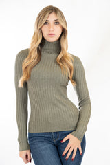 Maglia basic dolcevita coste