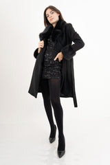 modella indossando Collant donna 80 den coprente nero colore