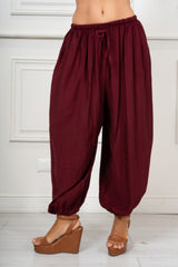 Pantalone Aladin in Viscosa Fiammata Made in Italy