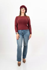 modella indossando Maglioncino SoftTrecce colore