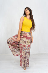 Pantalone Oriental Garden in tencel velato