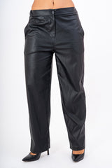 Pantalone Straight in Ecopelle