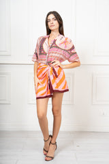 Camicia Nomade in tencel velato a fantasia