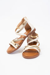 Sandalo Apricot Intrecciato