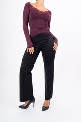 Maglia Scollatura Lace Touch