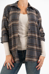 Camicia Over in Flanella Rusty Check