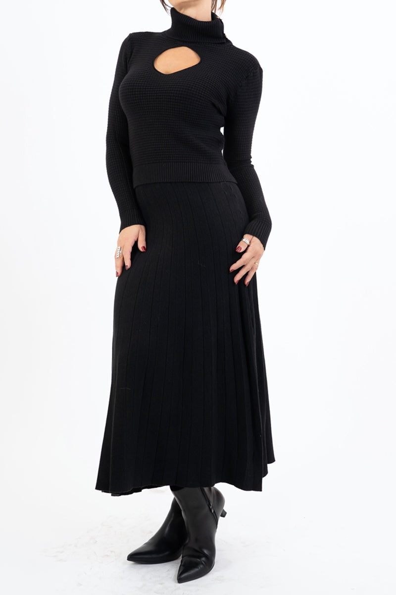 Gonna Soft Pleat in maglia plissé