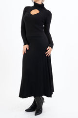 Gonna Soft Pleat in maglia plissé