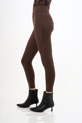 Leggings a vita alta in maglina elasticizzata