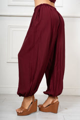 Pantalone Aladin in Viscosa Fiammata Made in Italy