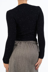 Maglia GlimmerCut con oblò e micro paillettes