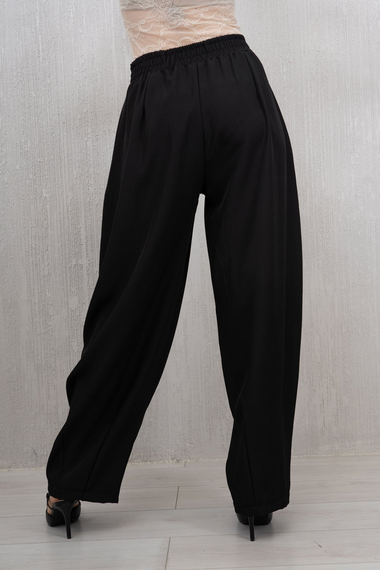 Pantalone Balloon in Poliviscosa Nero