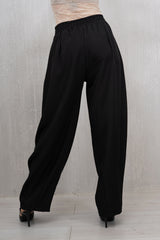 Pantalone Balloon in Poliviscosa Nero