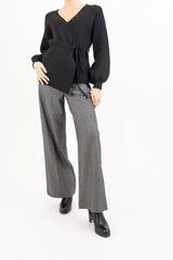 Pantalone TailorFit palazzo in poliviscosa mélange