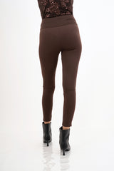 Leggings a vita alta in maglina elasticizzata