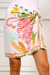 Gonna Pareo Fantasia Tigre Tropicale in Viscosa