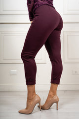 Pantalone Margot a sigaretta Prugna